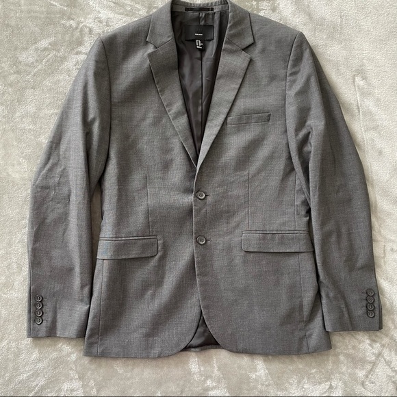 H&M Regular Fit Gray Blazer Size 40R - Picture 1 of 7